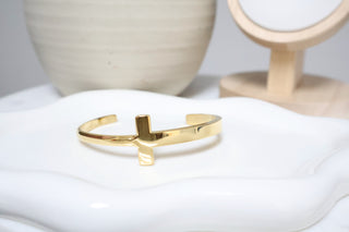 Platinum Cross Bangle