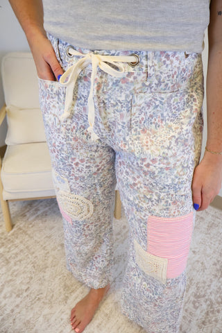 Carlie Twill Patchwork Pants