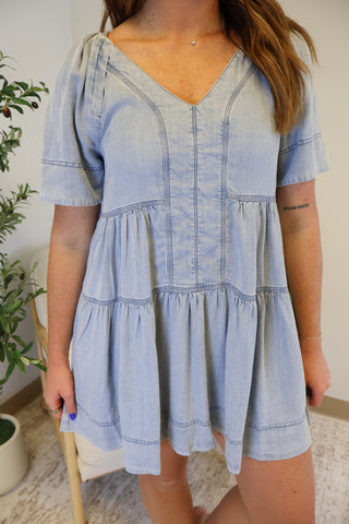 Leah Puff Shoulder Dress