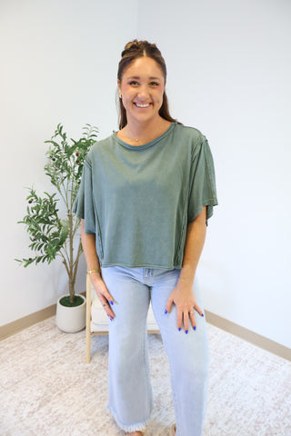 Kasey Mineral Washed Top