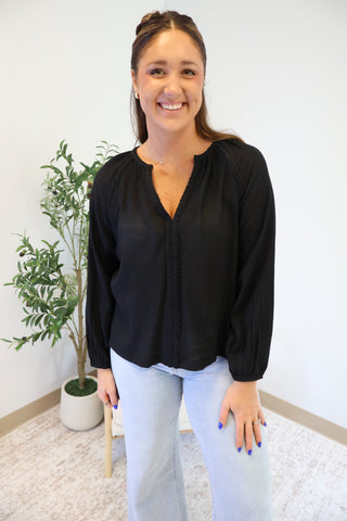 Kaylee Braided Trim Blouse