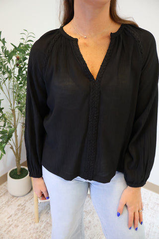 Kaylee Braided Trim Blouse