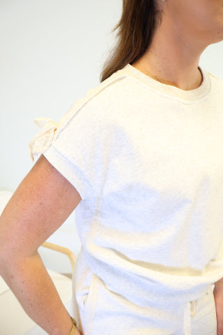 Michaela Lace Bow Sweatshirt
