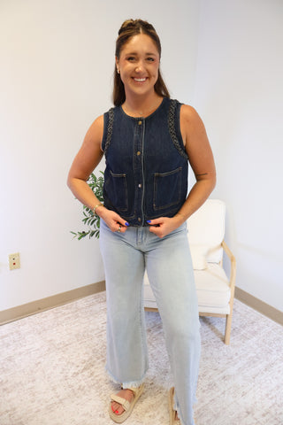 Billie Braided Trim Vest