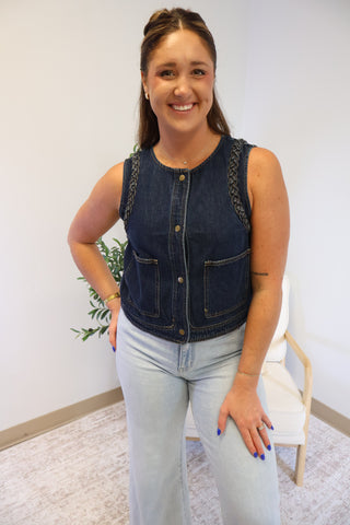 Billie Braided Trim Vest