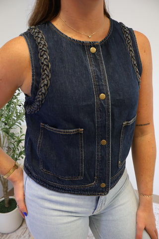 Billie Braided Trim Vest