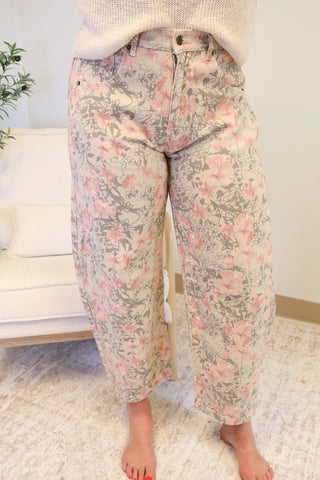 Lottie Floral Barrel Jeans