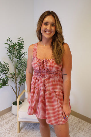 Becca Cinched Waist Mini Dress