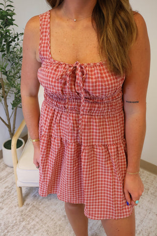 Becca Cinched Waist Mini Dress