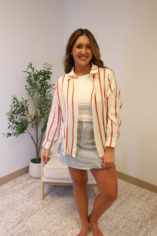Amy Double Striped Button Down