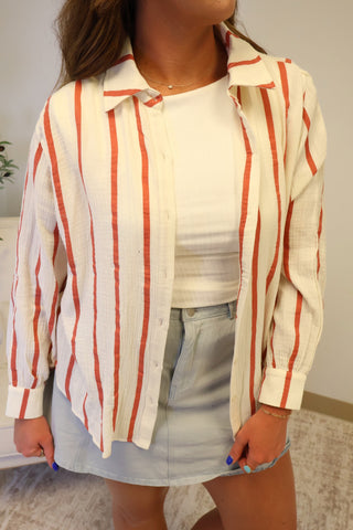 Amy Double Striped Button Down