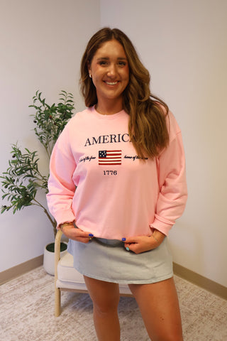 Amanda USA Round Neck Sweatshirt