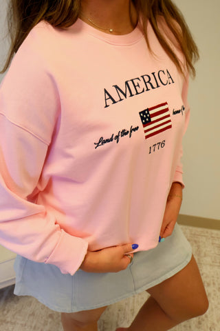 Amanda USA Round Neck Sweatshirt