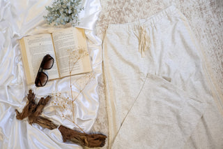 Michaela Lace Striped Sweatpants