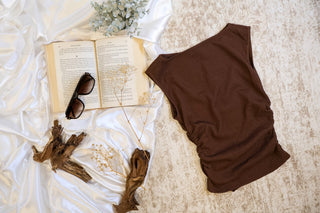 Alana Ruched Boat Neck Top