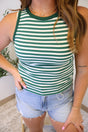 White/Green Stripe