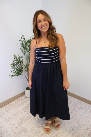 Lola Strapless Midi Dress