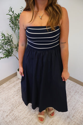 Lola Strapless Midi Dress