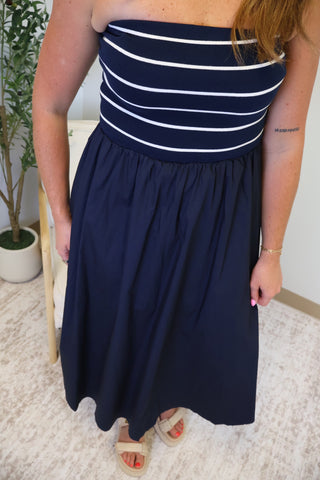 Lola Strapless Midi Dress