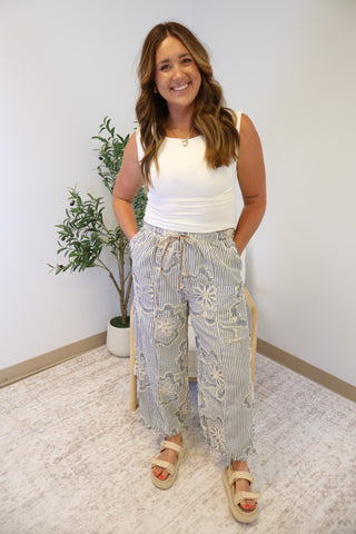 Kaylie Embroidered Woven Pants
