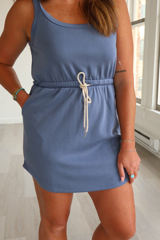Clare Drawstring Mini Dress
