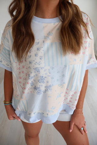 Morgan Stripe Patchwork Top