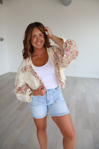 Charlotte Frayed Button Up