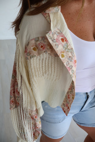 Charlotte Frayed Button Up