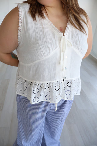 Kathy Eyelet Top