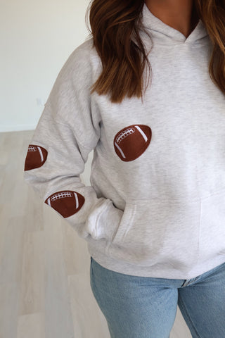Embroidered Football Hoodie