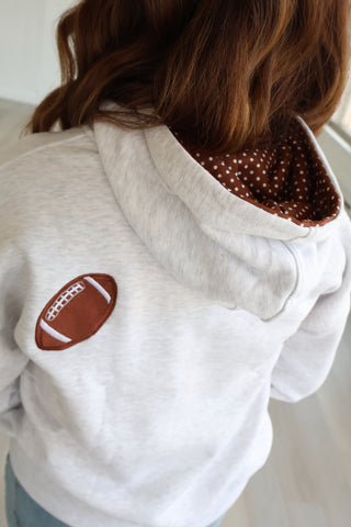 Embroidered Football Hoodie