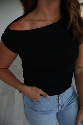 Tiffany Asymmetric Sleeve Top