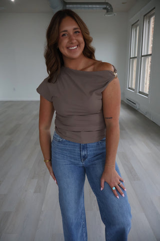 Kylee Asymmetric Luxe Top