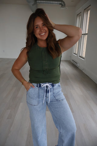 Vickie Washed Muscle Tank