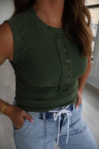 Vickie Washed Muscle Tank