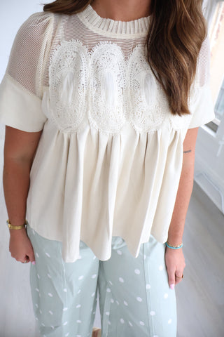 Cayda Sheer Lace Top