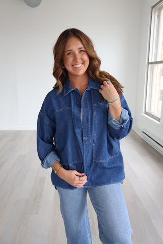 Anna Lightweight Denim Button Up