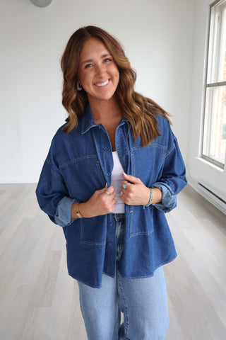 Anna Lightweight Denim Button Up