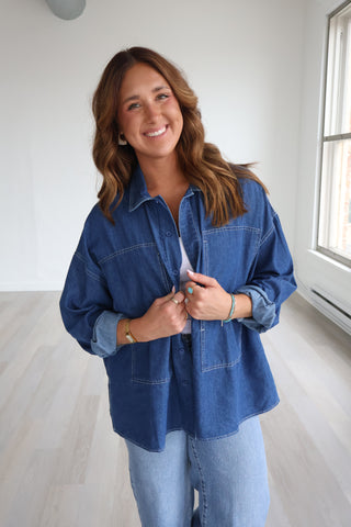 Anna Lightweight Denim Button Up