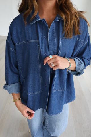 Anna Lightweight Denim Button Up