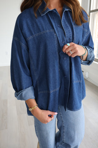 Anna Lightweight Denim Button Up