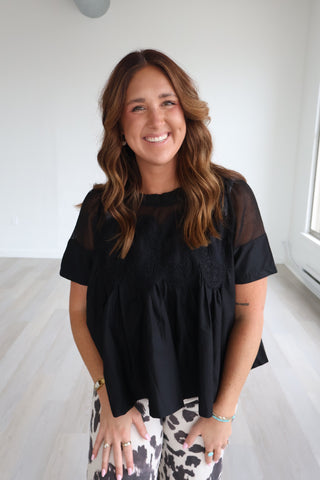 Cayda Sheer Lace Top