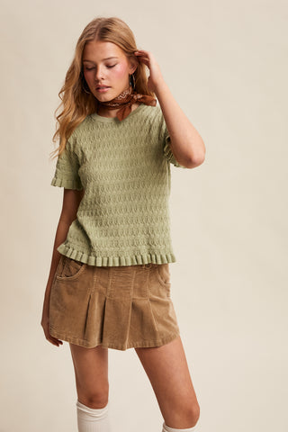 Stephanie Ruffled Hem Top