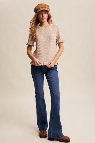 Stephanie Ruffled Hem Top