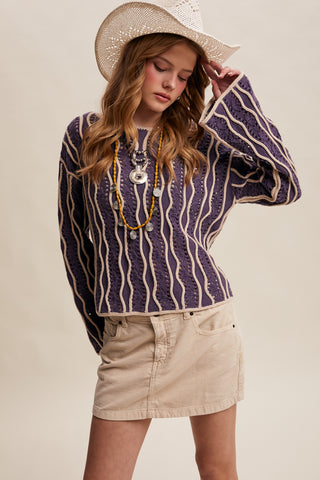 Celia Wave Stitch Sweater