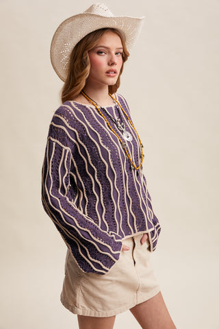 Celia Wave Stitch Sweater