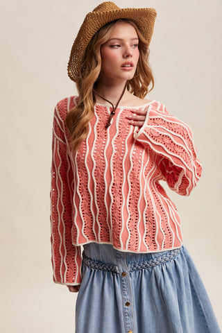 Celia Wave Stitch Sweater