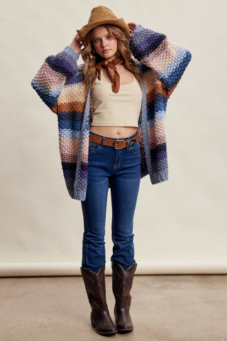 Isabella Rainbow Open Cardigan