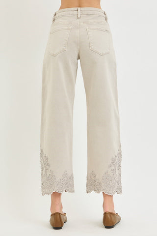 Audrey Embroidered Barrel Pants