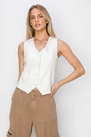 Faye Button Down Vest